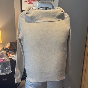 Elegant Beige Cowl Neck Sweater